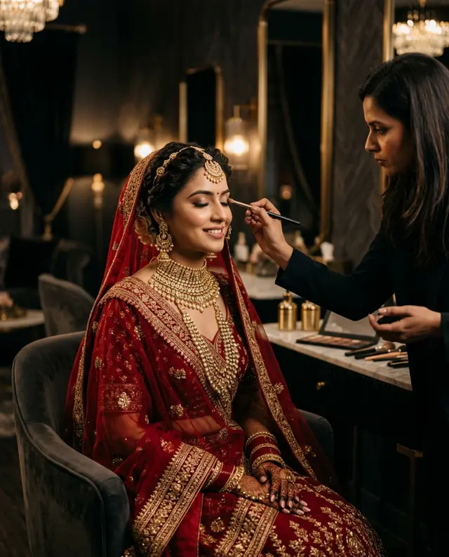 Bridal makeup by a KIYU makeup artist