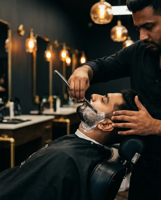 Professional wet shave at KIYU Unisex Salon